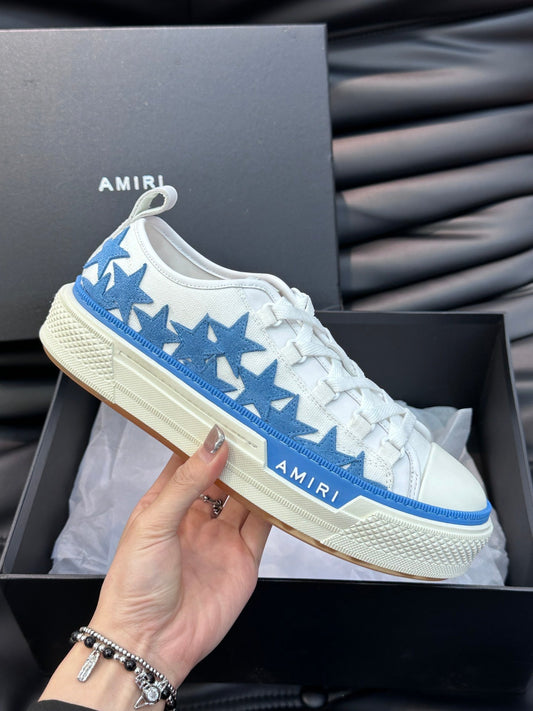 Amiri Blue & White Star Canvas