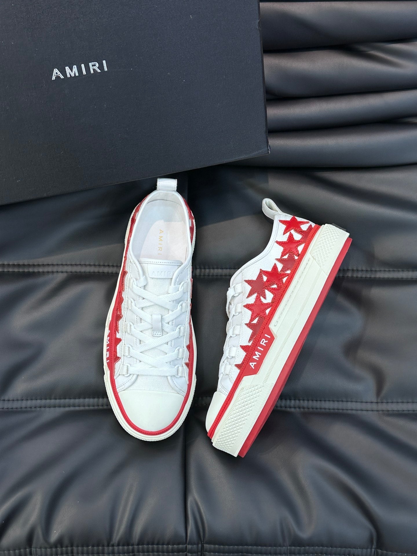 Amiri Red & White Star Canvas