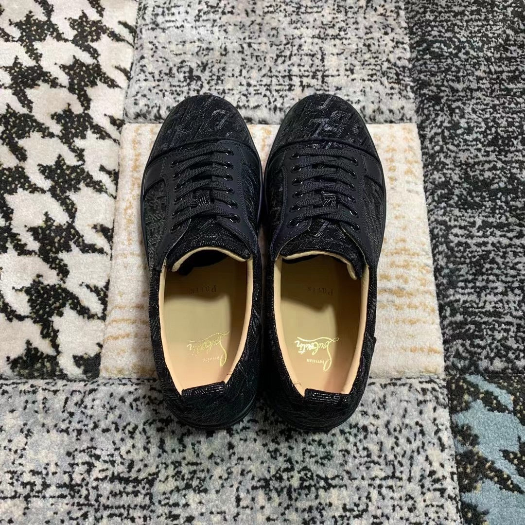 Christian Louboutin Classic Black Pattern Low