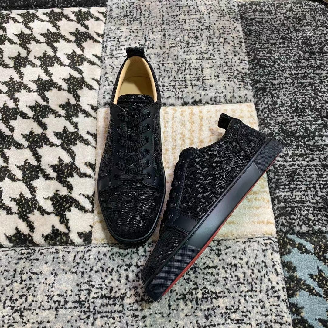 Christian Louboutin Classic Black Pattern Low