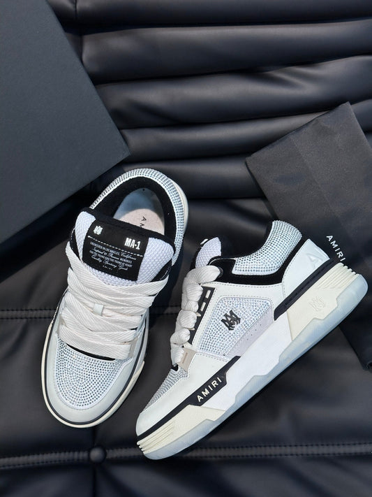 Amiri MA-1 White & Black Diamonds Custom – New Collection!