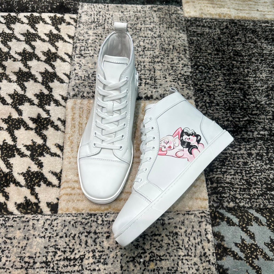 Christian Louboutin White Ladies Pattern High