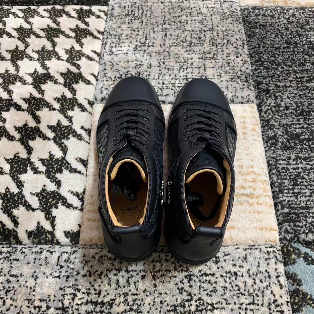 Christian Louboutin Classic Black Pattern High