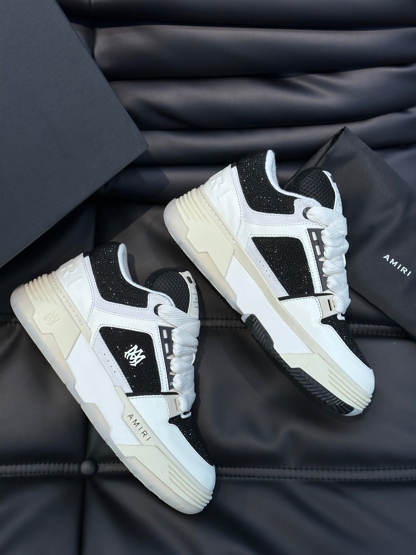 Amiri MA-1 Black & White Diamonds Custom – New Collection!