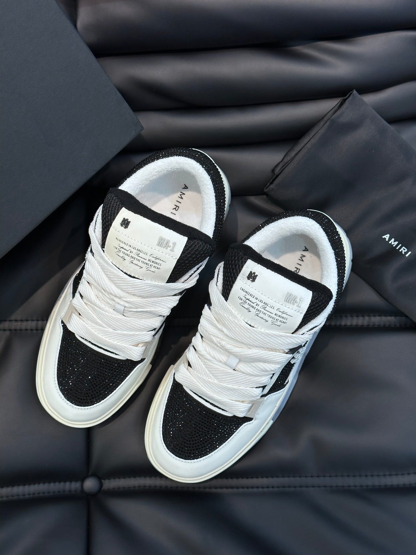 Amiri MA-1 Black & White Diamonds Custom – New Collection!