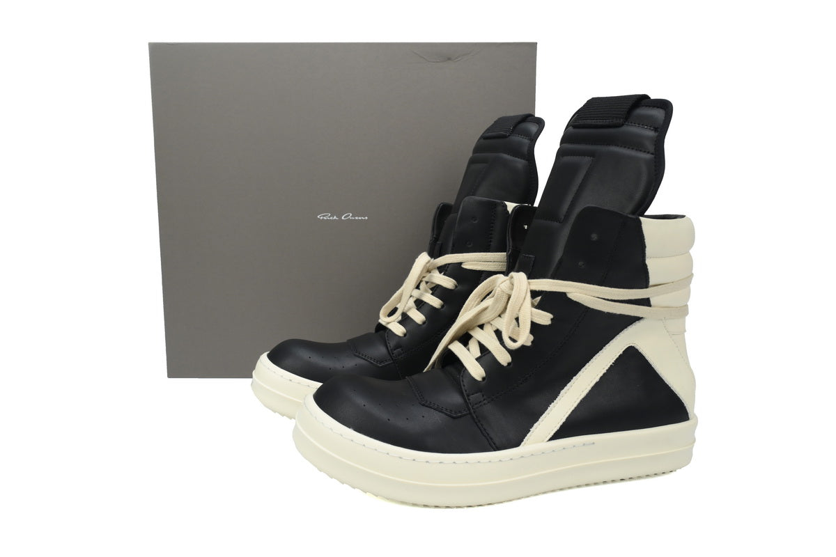 Rick Owens Geobasket Black White