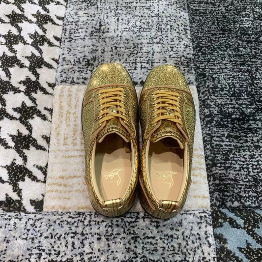 Christian Louboutin Gold Low