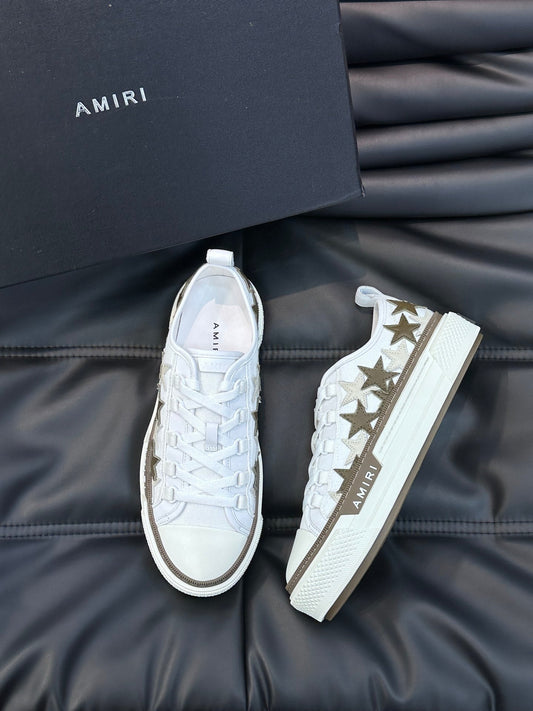 Amiri Brown & White Star Canvas