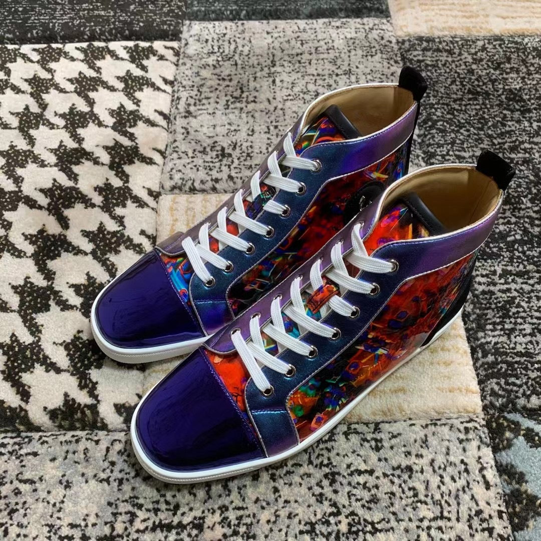 Christian Louboutin Blue / Red Pattern High