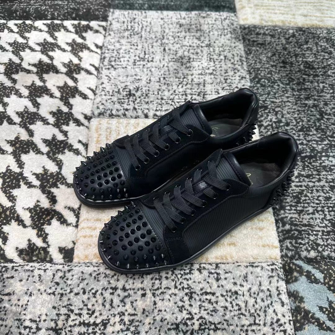 Christian Louboutin Black Spikes Low