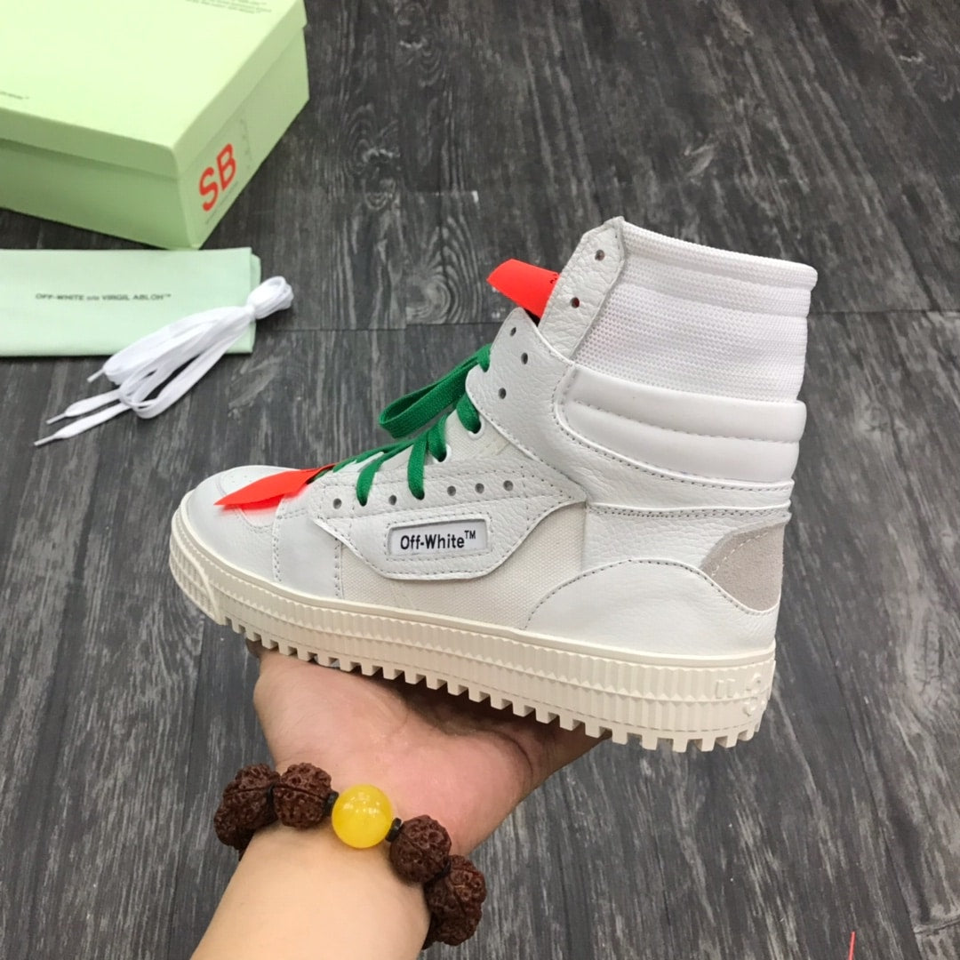 Off White Court 3.0 White Green Laces
