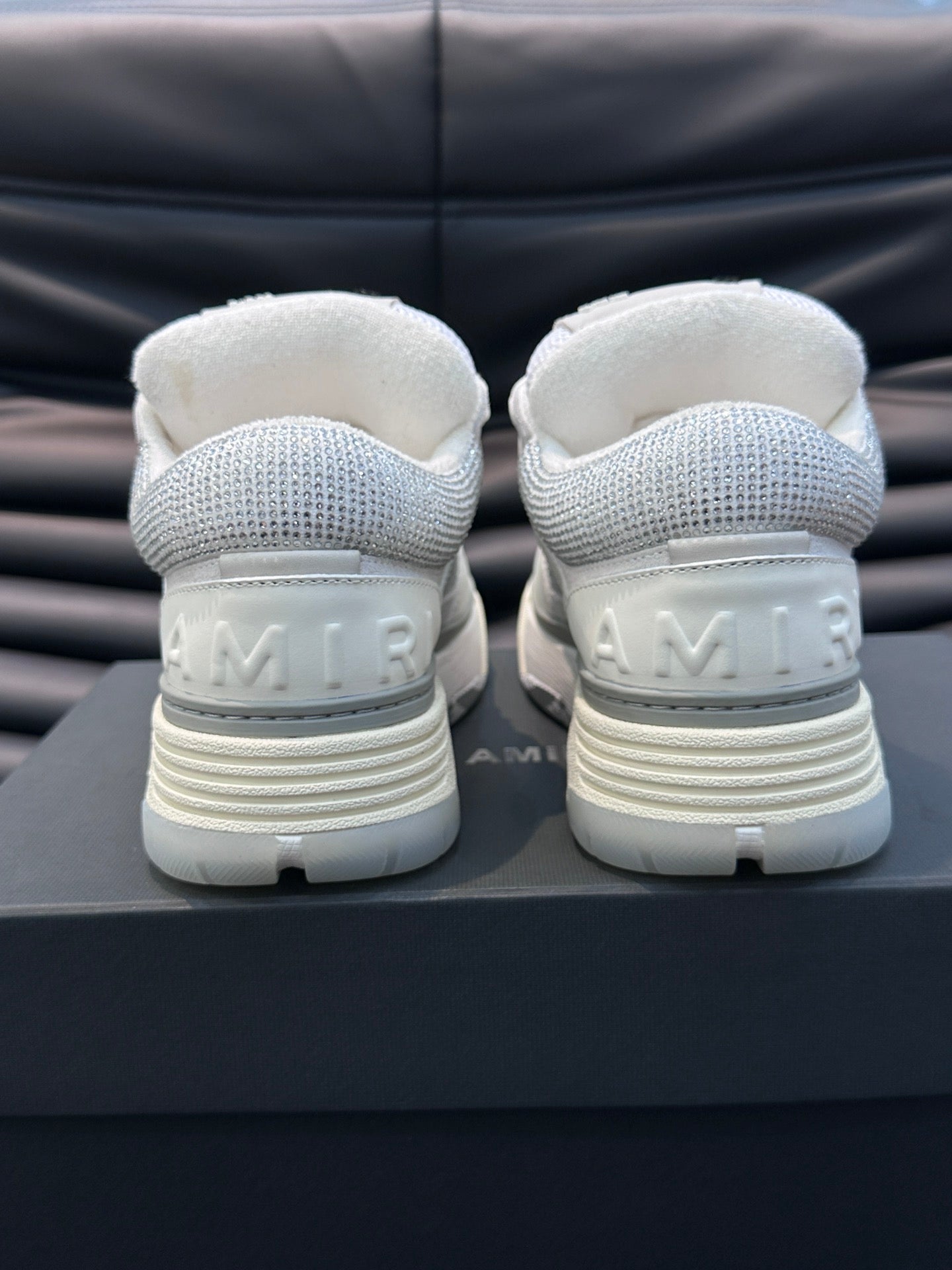 Amiri MA-1 White & Gray Diamonds Custom – New Collection!