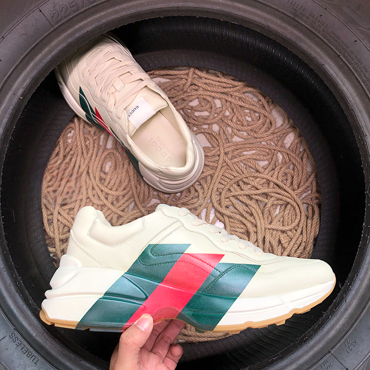 Gucci Rython White 3 Stripes