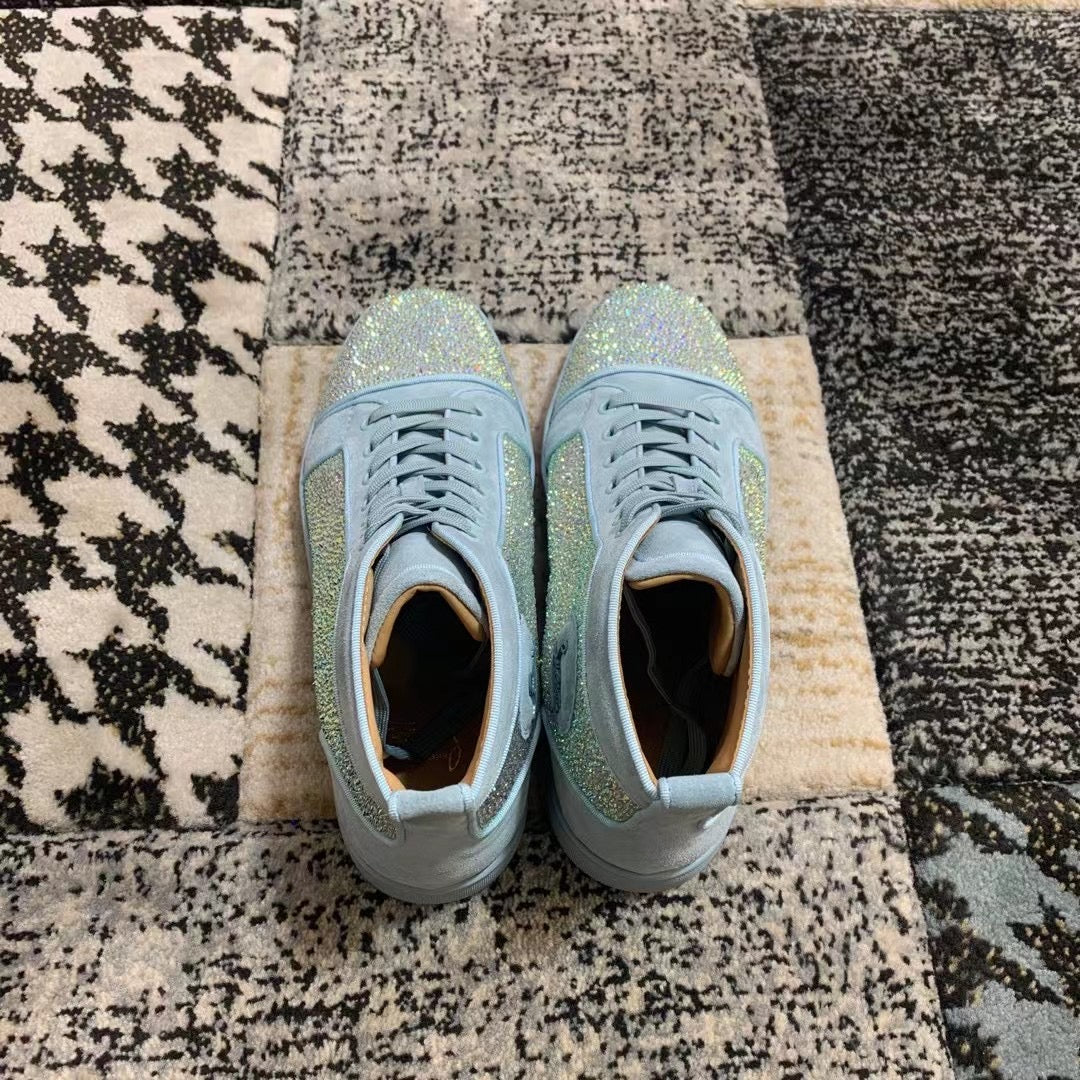 Christian Louboutin Light Blue Diamonds High