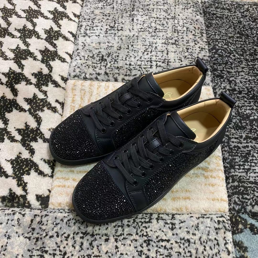 Christian Louboutin Full Black Diamonds Low